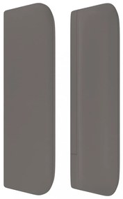 szürke műbőr szárnyas fejtámla 83x16x78/88 cm