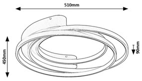 Rabalux 71288 - LED mennyezeti lámpatest HOLIZE LED/50W/230V