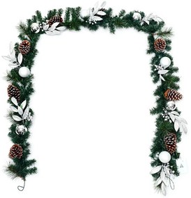 Karácsonyi girland,50 meleg LED-es fénnyel 2,7m