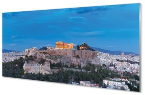 Üvegképek Görögország Panorama of Athens 100x50 cm 4 fogas