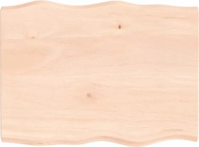 vidaXL asztallap 80x60x(2-4) cm kezeletlen tömör fa élőszegélyes