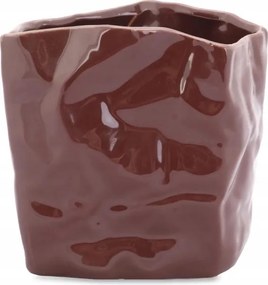 Váza négyzet alakú fedél barna dekoráció szép