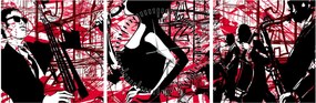 Kép - Jazz (órával) (90x30 cm)