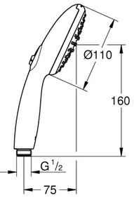 GROHE 2794610E - VITALIO START 110 mm kézi zuhany, fényes króm