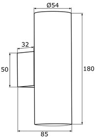 Argon 0912 - Fali lámpa MITOS 2xGU10/5W/230V króm