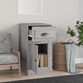 betonszürke szerelt fa kisszekrény fiókkal 40 x 50 x 75 cm