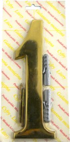 Házszám Sárgaréz 18 CM NO.1