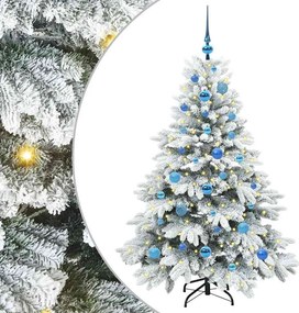 vidaXL Mű karácsonyfa 150 LED-del állvánnyal Fehér 150 cm PE és PVC
