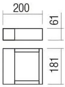 Redo 90508 - WALD LED kültéri fali lámpa 10W 230V IP65 antracit