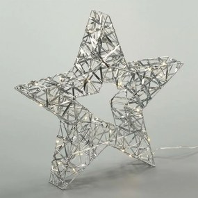 Karácsonyi csillag időzítővel meleg fehér 30 LED 40 cm