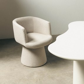 Forgatható design szék YATO, krémszínű