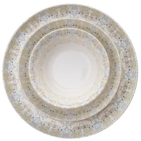 12 darabos színes porcelán étkészlet