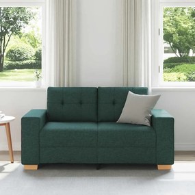 sötétzöld szövet loveseat kanapé 120 cm