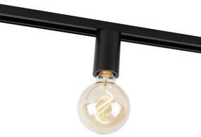 E27 foglalat sín felfüggesztéssel 1 fázisú sínhez fekete - Jeana