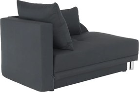 Kinyitható kanapé, szürke-fekete szövet, balos, LAUREL