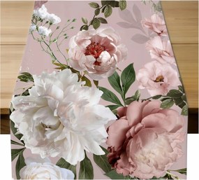 Asztalterítő matt 40x180 Dekoratív Virágos Rózsaszín 5964