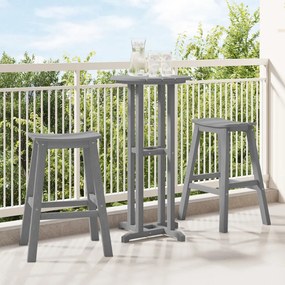 Bárszékek 2 db Világosszürke HDPE