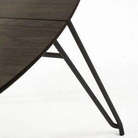 Kerek bővíthető étkezőasztal kőrisfa dekoros asztallappal ø 120 cm Norfort – Kave Home