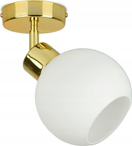 Függő lámpa Csillár Plafon Arany gömb Fehér matt