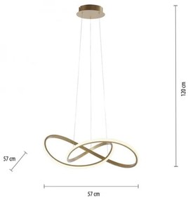 Leuchten Direkt 15402-60 - LED Dimmelhető csillár zsinóron MARIA LED/25W/230V
