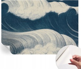 Öntapadós tapéta Divatos 3D fali ragasztóval Tengeri hullámok 312x219 cm