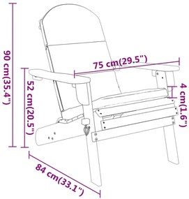 4 részes tömör akácfa kerti Adirondack ülőgarnitúra