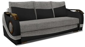 Rafi 3-as kanapé, fekete - szürke