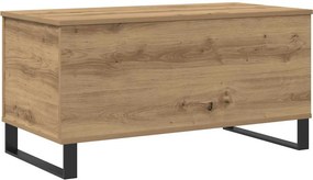 vidaXL kézműves tölgy színű szerelt fa dohányzóasztal 90x44,5x45 cm