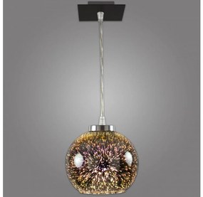 Kemar NP/1/D3 - Csillár zsinóron KULE 3D 1xE27/60W/230V