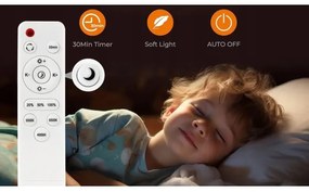 LED Dimmelhető mennyezeti lámpa LED/40W/230V 3000-6500K átm. 40 cm fehér + távirányító