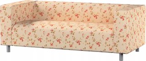 Klippan 2 személyes kanapé huzat Ikea virágok krémszínű háttérrel