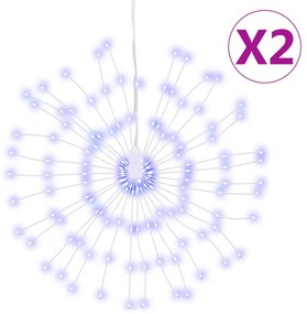 2 db karácsonyi kék csillagfény 140 db LED 17 cm