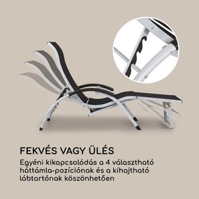 Blumfeldt Sunnyvale, nyugágy lábtartóval, alumínium, 4 szint