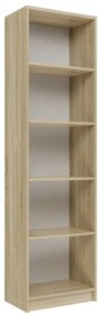 Odell R50 polcos szekrény, könyvtartó, 50x181x30 cm, sonoma