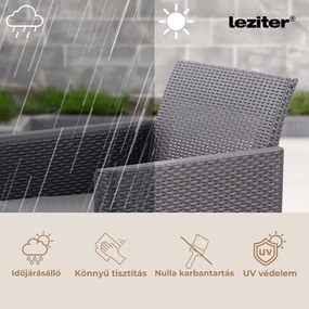 Claire 5 személyes kerti bútor garnitúra párnatartós asztallal