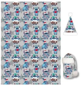Disney Lilo és Stitch, A csillagkutya Grey karácsonyi flanel takaró és sapka szett