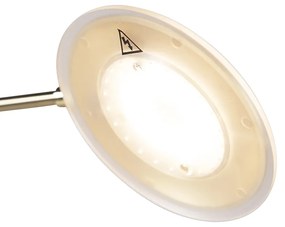 Arany állólámpa olvasólámpával, LED-del és USB-porttal - Sevilla