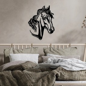 Horse fém fali dekoráció, 43×56 cm