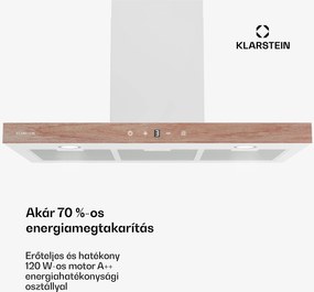 Klarstein ZenFusion T páraelszívó, 881,6 m³/h, A++, 210 W DC, 47 dB, elszívás/recirkuláció