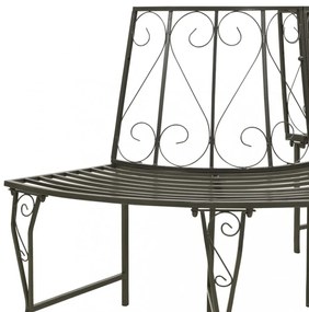 fa köré építhető félkör alakú acélpad 160 cm