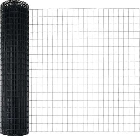 vidaXL Európai Kerítés Szürke 1 x 25 m PVC-bevonatú vas