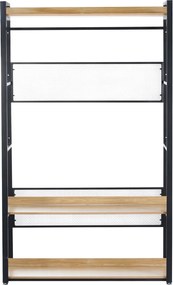 Polcállvány polcokkal, tölgy/fekete, KILOS NEW TYP 2