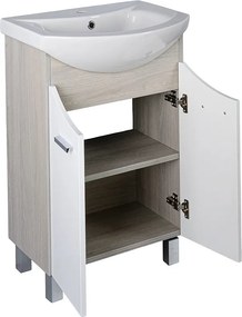 TMP ZX 55 - SONOMA - álló fürdőszobabútor - Sanovit ZENON - 6055 porcelán mosdóval - 55 x 44 cm
