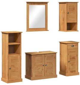Fürdőszoba bútor szett VIGO 5 pcs mézbarna 37 x 34 x 110 cm