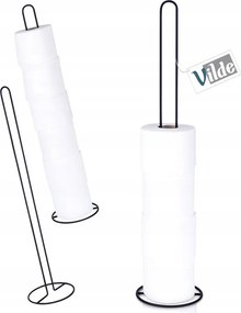 Wc-papír Tartó Állvány fürdőszobai papír tekercs fém fekete padló