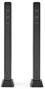 Nedis GALDP110BK - 2x LED RGB asztali lámpa, tölthető, 250 mAh