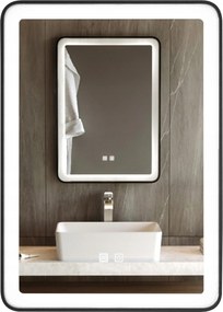 Téglalap alakú megvilágított energiatakarékos Led tükör 50x70 Coma