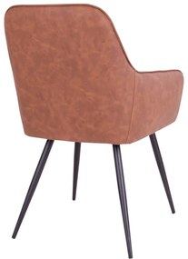 Barna kárpitozott karfás étkezőfotel szett 2 db-os Harbo – House Nordic