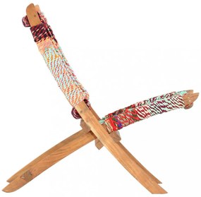 vidaXL többszínű összecsukható Chindi szövet szék