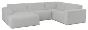 Fehér buklé sarokkanapé (U alakú) Roxy – Scandic